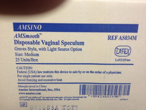 Diposable Vaginal Speculum Box of 25 AMSINO Brand size mediun