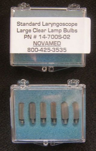 Novamed 14-700S-02 Standard Laryngoscope Lamp Bulbs, Large, Clear