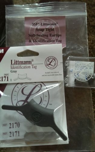 3m Littmann Eartips 37812 &amp; Identification Tag 2171