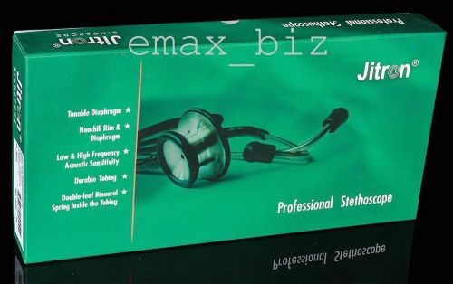 Jitron professional adult dual head stethoscope black color for sale