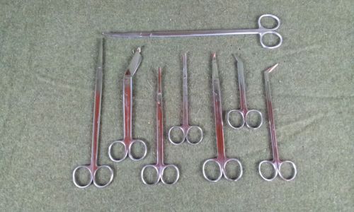 A&amp;P Surgical Assorted Surgical Scissors Lot of 8