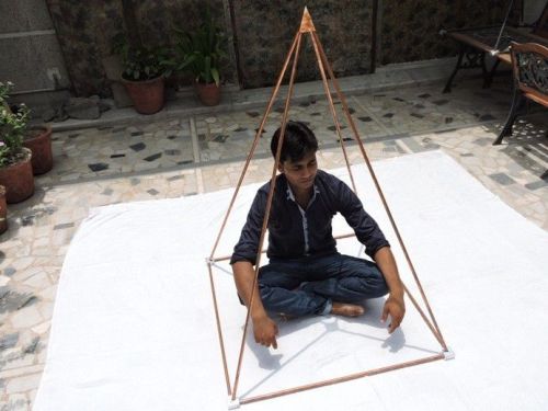3 Feet Nubian Pyramid for Healing Meditation with 1/2&#034; copper tubes + connectors
