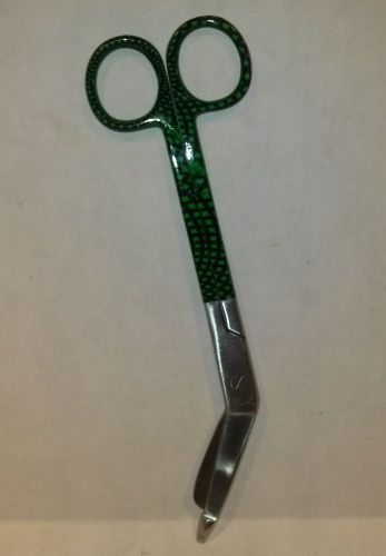 New 7.5&#034; bandage scissors green stars design - professional emt nurse paramedic for sale