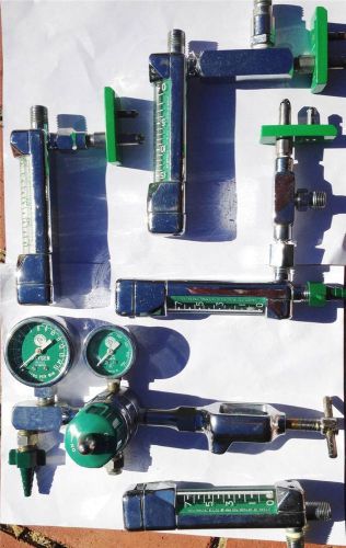 4 Puritan Series B Pressure Compensated O2 Meters, 1 Puritan Maid 122A regulator