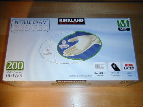 Kirklland Signature Nitrile Exam Multi-Purpose Gloves 2X 200 Box Sz M Latex Free