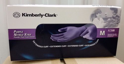 5 boxes Kimberly Clark Purple Nitrile Xtra Powder Free Exam Gloves size Medium