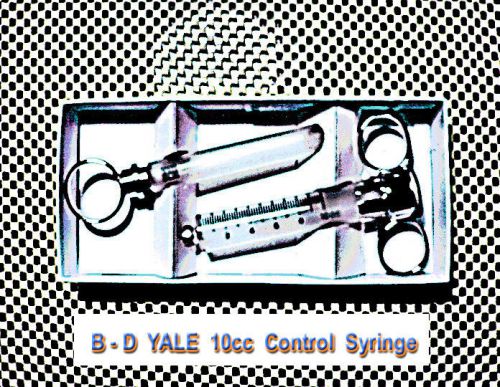 10cc luer lok b-d yale glass control syringe boxed nos / no needle / boxed for sale