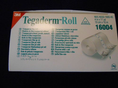 3M Tegaderm Transparent Film Roll Ref# 16004  4&#034; X 11 YDS - 2 boxes