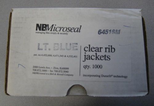 Microseal Indus Microfilm Jackets 5 Chnl 16mm Metric Lt. Blue Stripe CR-64516M