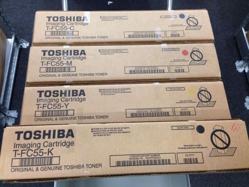 Toshiba OEM CMYK Toner Set - T-FC55-C, T-FC55-M, T-FC55-Y, T-FC55-K - 1 each