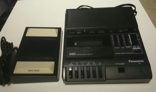 Panasonic rr-830 cassette transcriber vsc dictation machine, rp-2692 foot pedal for sale