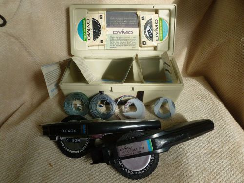 Dymo tapewriter color tape 2 embossing wheels vertical &amp; horizontal label makers for sale