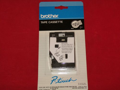 NEW Brother P Touch 1 Pack TC-Y001 Black Iron On Transfer Tape Label TCY001