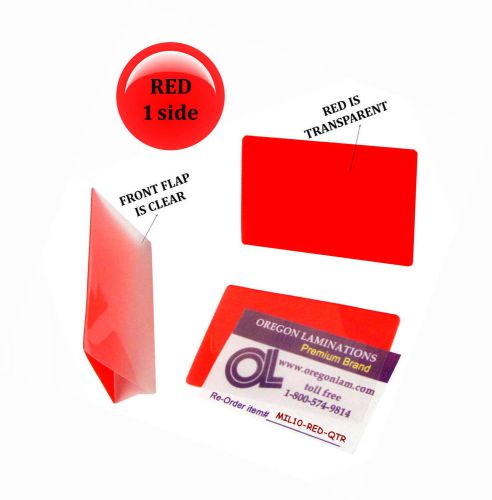 Red/Clear Military Card Laminating Pouches 2-5/8 x 3-7/8 Qty 25 by LAM-IT-ALL