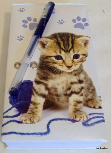New Kitten Notepad w/ Pen Desk Top Book