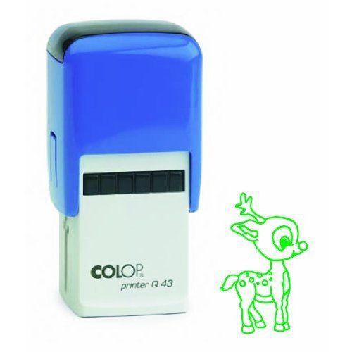 Colop printer q43 reindeer picture stamp - green for sale