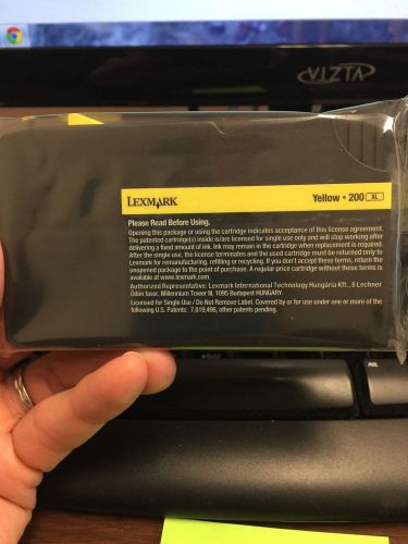 Lexmark 200XL Yellow Ink Cartridge High Yield SEALED NWOB #4