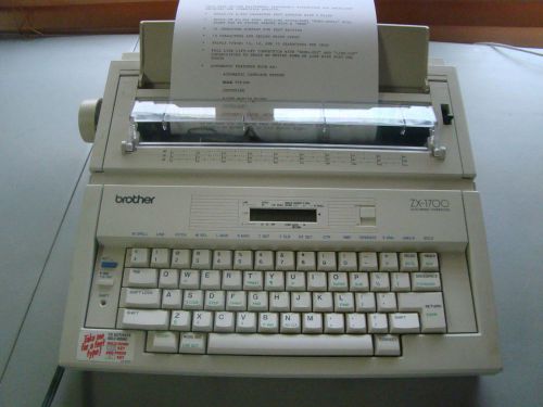 Brother Daisywheel Electronic Dictionary Typewriter, ZX 1700 13&#034;Dx15&#034;W