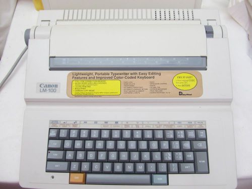 Canon lm 100 electric typewriter light weight portable for sale