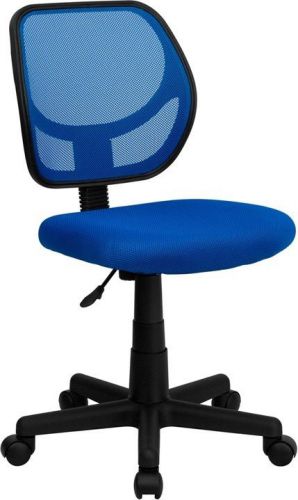 Flash Furniture WA-3074-BL-GG Mid-Back Blue Mesh Task and Computer Chair