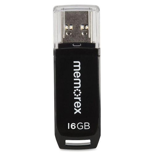 Memorex 16GB Mini TravelDrive 98180 USB 2.0 Flash Drive - 16GB -USB -Black