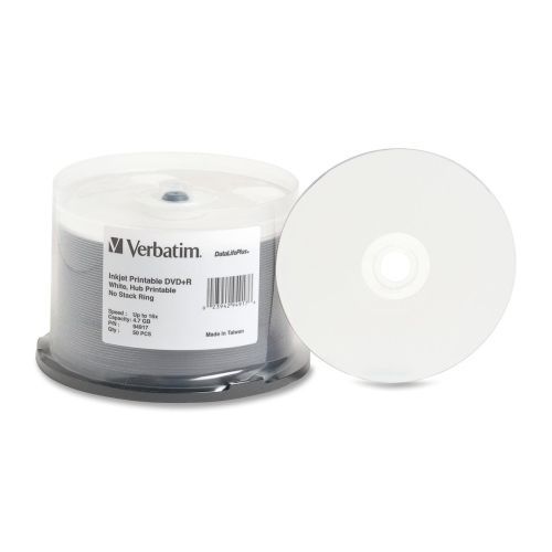 Verbatim datalifeplus 94917 dvd recordable - dvd+r - 16x - 4.70 gb - 50 pk for sale