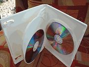 50 SLIM 14mm MULTI 3 TRIPLE DVD CASE BOXES WHITE PSD53