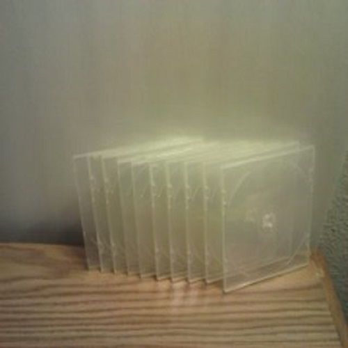 10 BRAND NEW CLEAR JEWEL CASES FOR STANDARD CDs and DVDs - FREE SHIPPING !!!!!