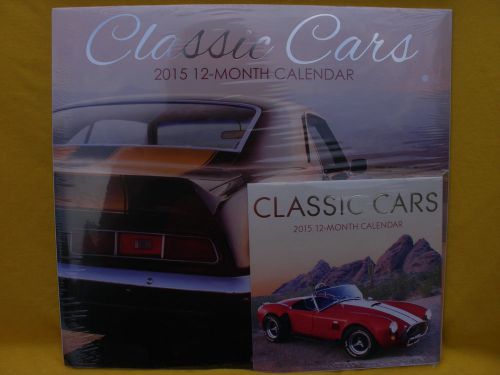 2015 Classic Cars Wall Calendar+ BONUS Mini Calendar