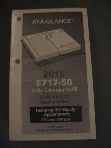 NEW AT-A-GLANCE Daily Desk Calendar Refill 2015  3.5 x 6 Inch Page Size (E717-50