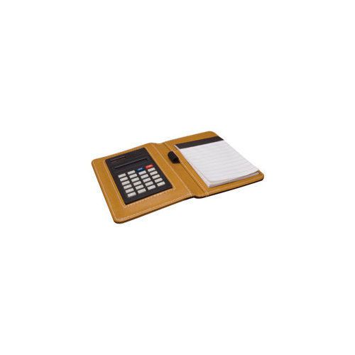 ROADPRO RPPT6672-5 4 x 6 Side-Open Note Pad Holder with Calculator - Brown
