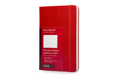 2015 Red Moleskine 5&#034;x8.25&#034; Daily Diary/Planner -Hardcover