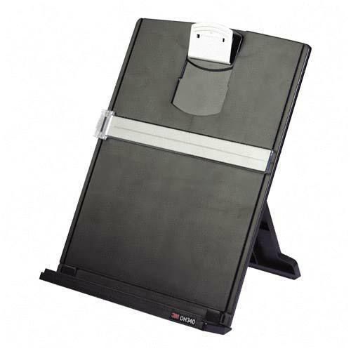 3M Desktop Document Holder, Fold Flat, 150 Sheet Capacity, 9 3/8 x 12, Black