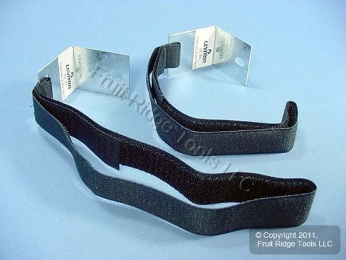 2 Leviton Recloseable J-Hook Plenum Velcro Patch Cable Tie Straps 46700-SLG