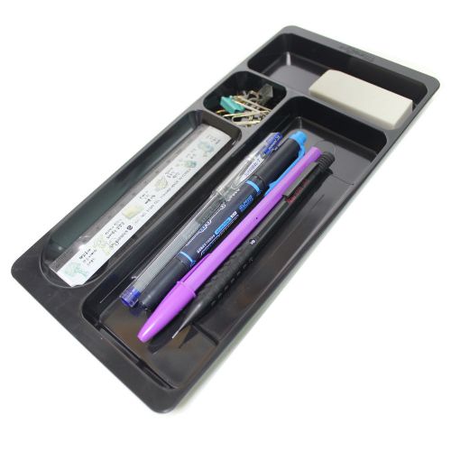 Maepyo Medium Size Desk Pen, Pencil Tray - Black 1 Pcs
