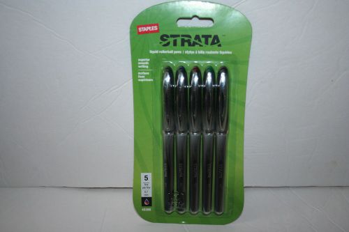 New 1pck Staples STRATA Liquid Rollerball Pens fine Needle tip 0.7mm #40396