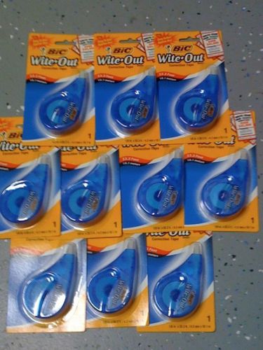Bic Wite Out White Out Correction Tape-Pkg of 9
