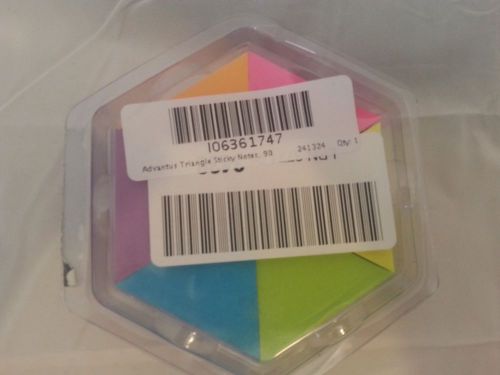 Advantus Triangle Sticky Notes 900 Sheets Total 6 Assorted Neon Colors