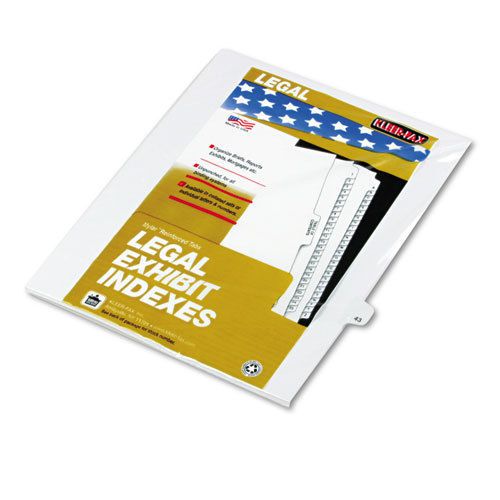 80000 Series Legal Index Dividers, Side Tab, Printed &#034;43&#034;, 25/Pack