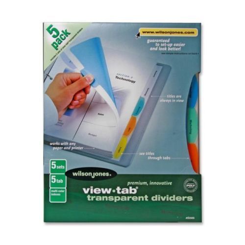 Wilson Jones View-Tab Transparent Divider 5 sets/5 tab - WLJ55565