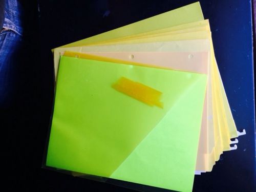 Yellow Office Set -Binder Avery Pendaflex Uline Supplies Folders Dividers Labels