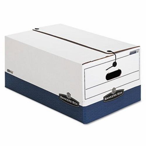 Liberty Max Strength Storage Box, Legal, White/Blue, 4/Carton (FEL0001203)