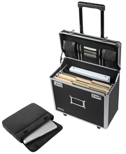 Vaultz Locking Mobile Business Case, Legal Size, 15 x 10 x 16 Inches, Black