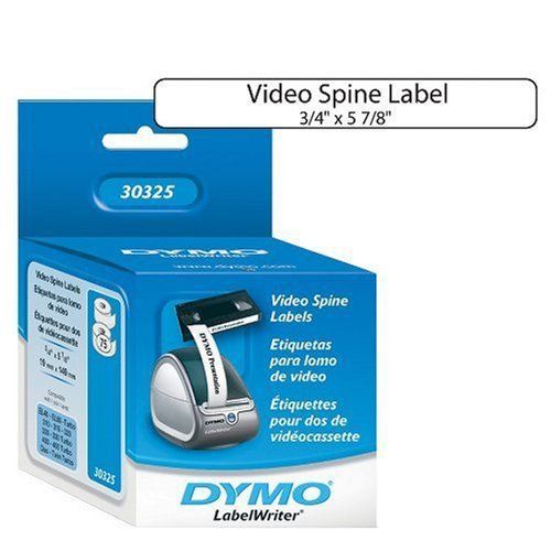 Dymo video tape label(s) - 0.75&#034; x 5.87&#034; - 2 x roll, 150 x label (30325) for sale
