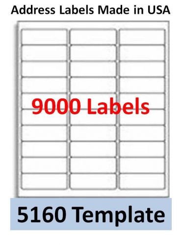 9000 laser/ink jet labels 30up address compatible with avery 5160. for sale