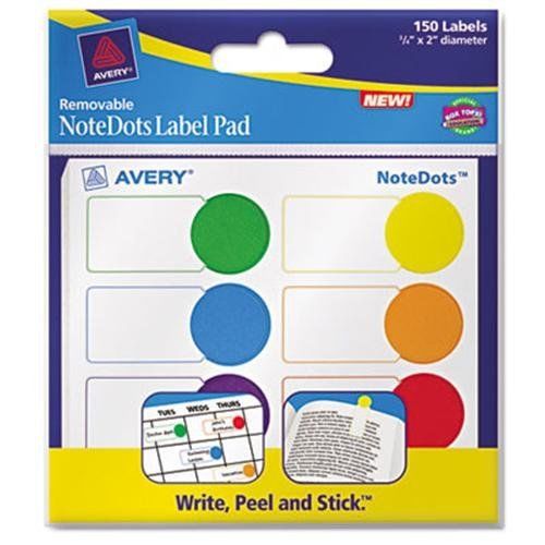 Avery Notedots Color Coded Label - 0.75&#034; Width X 1.75&#034; Length - 2&#034; (45285)