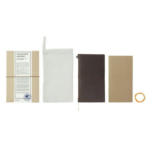 Midori Traveler&#039;s Notebook Brown Leather