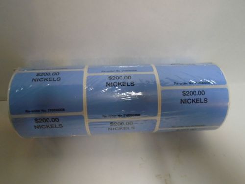 NEW LOT OF 3 ROLLS 210030208 NICKELS COIN TOTE BANK OR RETAIL SHIPPING LABELS