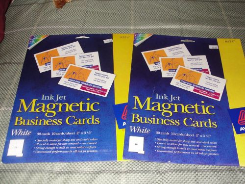 Ink Jet magnetic business cards 2 pkg 60 cards