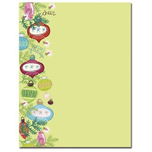 Whimsy ornaments letterhead - 80 sheets for sale